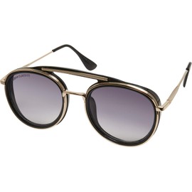 Urban Classics Unisex Ibiza Sunglasses with Chain, Black/Gold