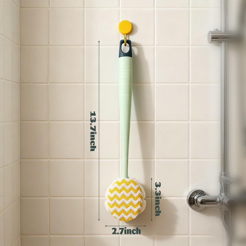 Bath Back Scrubber Brush for Shower,Dry Brushing Body Brush for