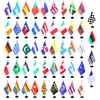 ZXvZYT 12 Pack national black table flag with base (Chicago)