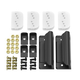 Xinafan Door Tune Up Kit Compatible with Arrow Shed Storage DK100-A, Slider Door Handle Replacement for Shed Sliding Doors Hardware Kit for Arrow Outdoor Handle, Black Handle