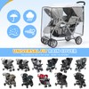 Double Stroller Rain Cover, Universal Double Stroller Rain Cover Front
