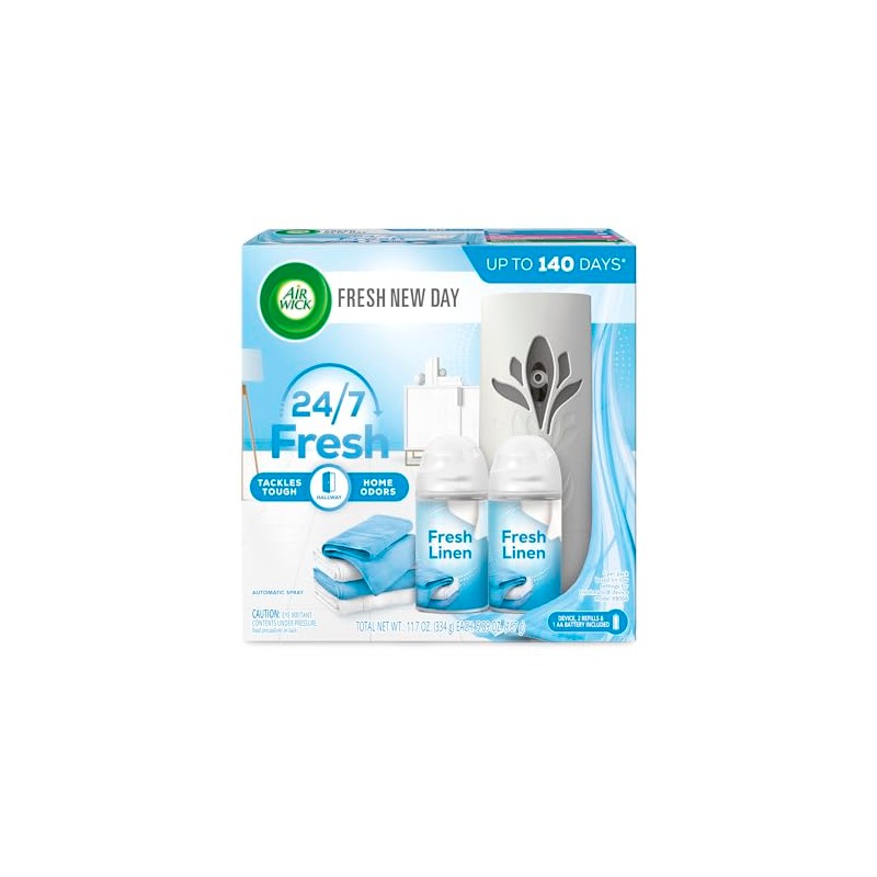 Air Wick Automatic Air Freshener Spray Kit - Fresh Linen