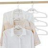20 Pack Velvet Slim Non-Slip White Hangers - Space Saving