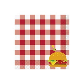 Classic BBQ Luncheon Napkins - Pack of 16 - Durable Design Tableware, Perfect For Birthday & Themed Parties