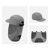 Clakllie Flat Brim Baseball Cap with Neck Flap Quick Dry