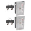 2Pcs Key Switch Box Stainless Steel Universal with Keys Accessory