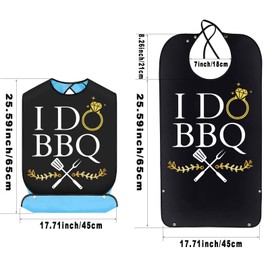 JNIAP Wedding BBQ Bibs Bride And Groom Bibs Wedding Party Bibs I Do BBQ Gifts Adult Bibs For Wedding Party (I DO)