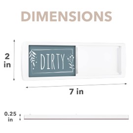 Stylish Dishwasher Magnet Clean Dirty Sign - 2" by 7" - Ideal Clean Dirty Magnet for Dishwasher and Kitchen Organization - Lovely Kitchen Gadgets/Accessories