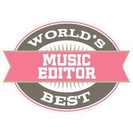 CafePress Music Editor Gift Large Die Cut Sticker, 8.75" x 8.75" Matte Finish