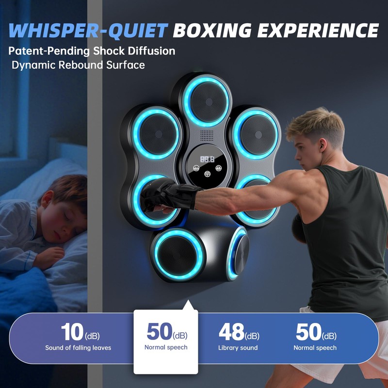 Music Boxing Machine for Adults Kids Interactive Punching Trainer with