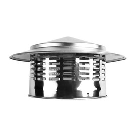 160mm Chimney Cap, Stainless Steel Vent Cover Windproof Roof Exhaust Pipe Vent Mesh Protector Cap, Roof Flue Cowl with Bird Guard, Metal Rain Snow Hat for Chimney