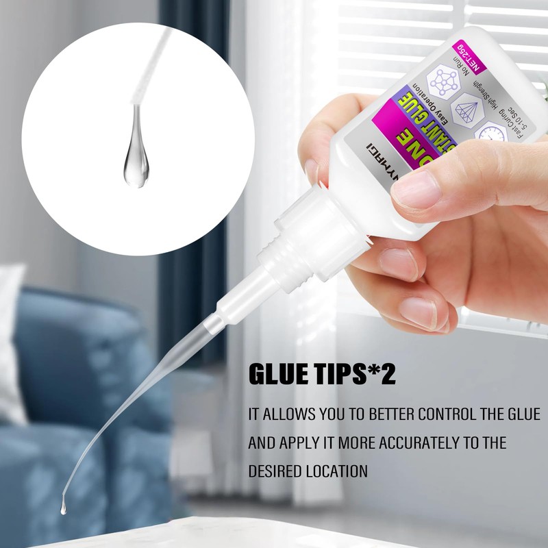 2 Pcs Stone Glue, Fast Drying Super Rock Glue, Strong