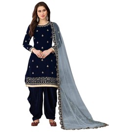 The kurti bazaar Casual Wear Indian Pakistani Unstitched Salwar Kameez Plazzo Pant Dress Punjabi Patiyala Suits (Choice-3)