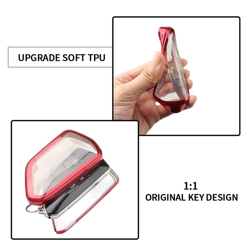 QBUC for Volkswagen Key Fob Cover with Keychain,Car Key Case