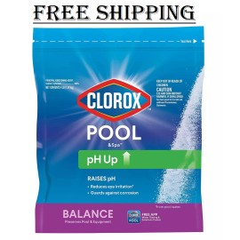 CLOROX POOL & Spa Swimming Pool Ph Up, Raises Ph, Protects against Eye and Skin Irritation, 4LB..