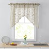 HLC.ME Joyce Semi Sheer Kitchen Swag Curtain Panels - Rod