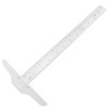 RLECS Plastic Transparent T Ruler T-Square 30cm / 12" Double