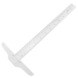 RLECS Plastic Transparent T Ruler T-Square 30cm / 12" Double Side Measuring T-Ruler