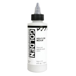 High Flow Medium by GOLDEN, 4 fl. oz. Bottle, Professional Acrylic Medium, Transparent
