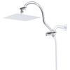 Hibbent All Metal 12 Inch Brass Adjustable Shower Head Extension