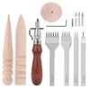 Leather Craft Hand Tools Kit Leather Working Tools Set incl.
