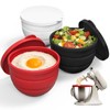 3-Pack Silicone Bowl Liners & Lids for KitchenAid Tilt-Head 5