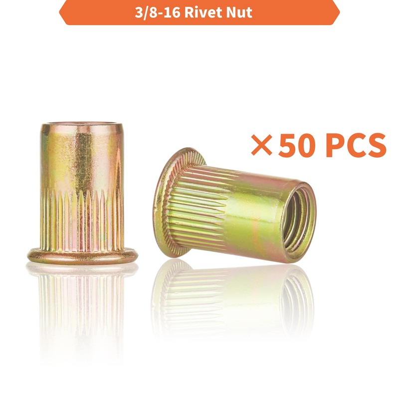 Rivet Nut Installation Tool Set Flat Head Rivnut Threaded Insert