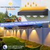 ShineTech Solar Fence Lights Outdoor Waterproof, 3-Color Lighting Modes LED