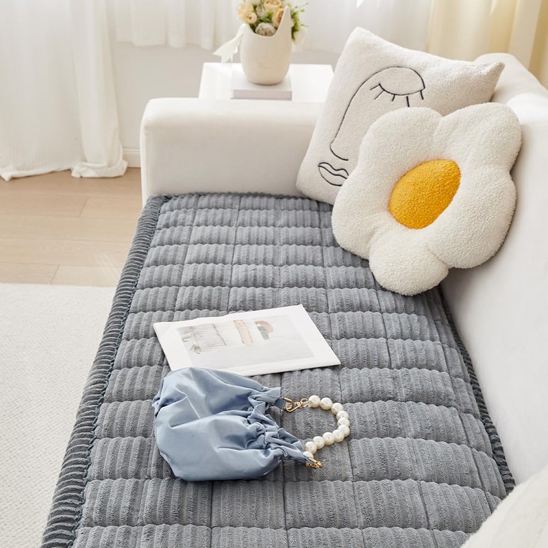 Awjcsv Couch Cover for Dogs Washable, Fuzzy Pet Couch Covers