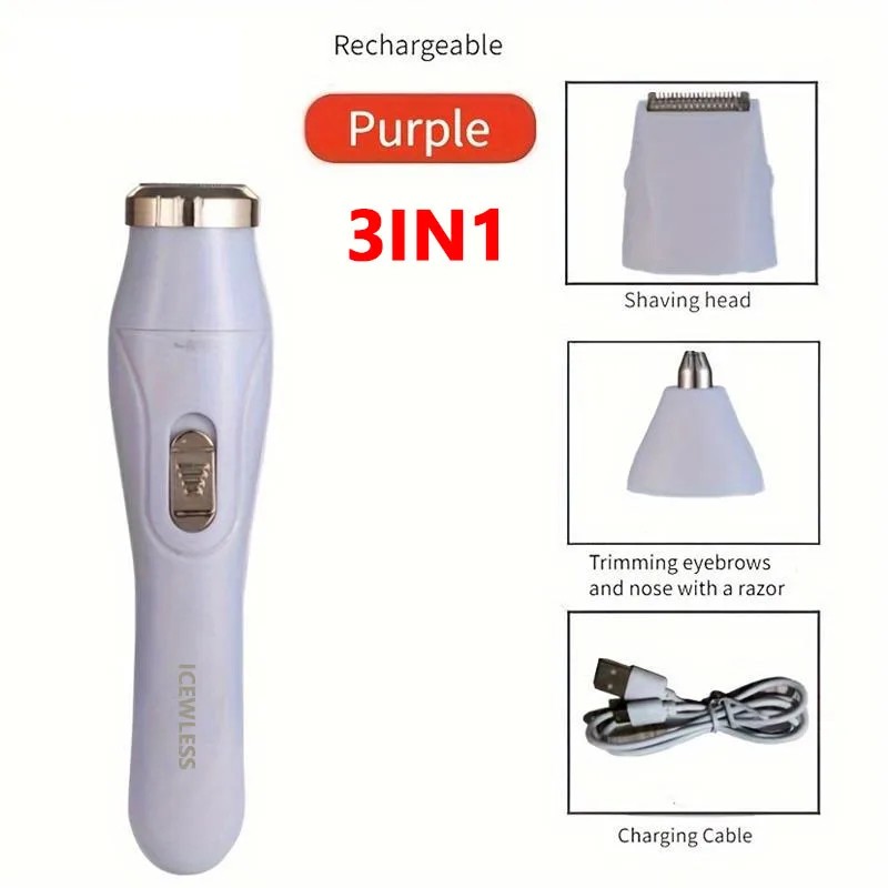 Waterproof Electric Hair Trimmer for Face & Body – USB