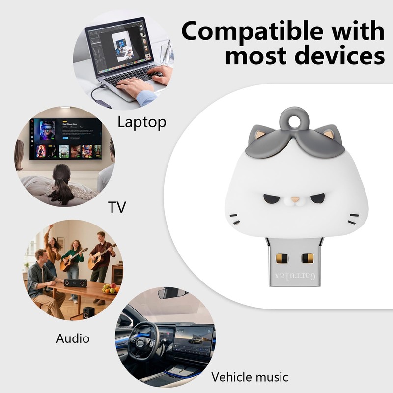 GARRULAX USB Flash Drives, 16GB/32GB/64GB/128GB Silicone USB2.0 High Speed Thumb
