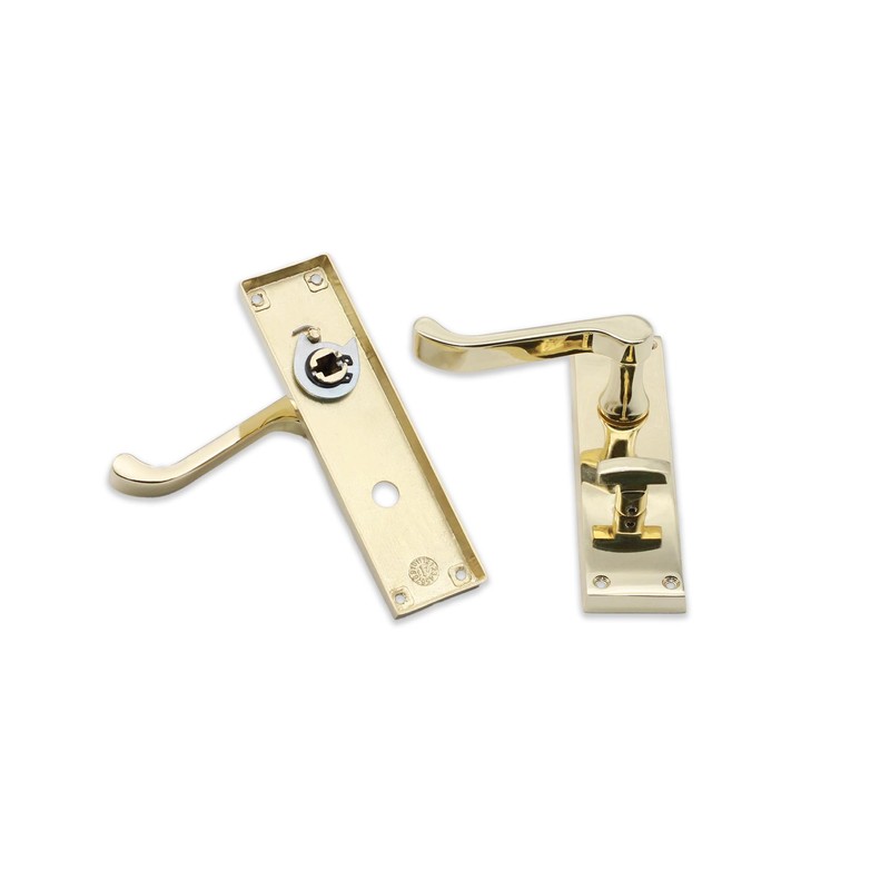 Victorian Scroll Internal Lever WC Bathroom Door Handles Chrome/Brass/Satin, Ideal