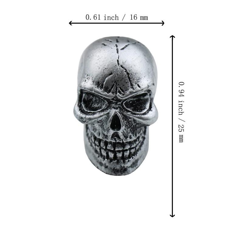 Bashineng Cars Tires Valve Stem Caps Cover Dustproof Cool Skull