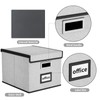 Huolewa Upgraded Portable File Organizer Box with Lid, Collapsible Linen