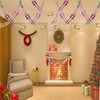 12 PCS Christmas Foil Garland Festive Hanging Decorations, Christmas Ceiling