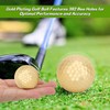 SALUTUYA 4 Piece Golden Golf Ball
