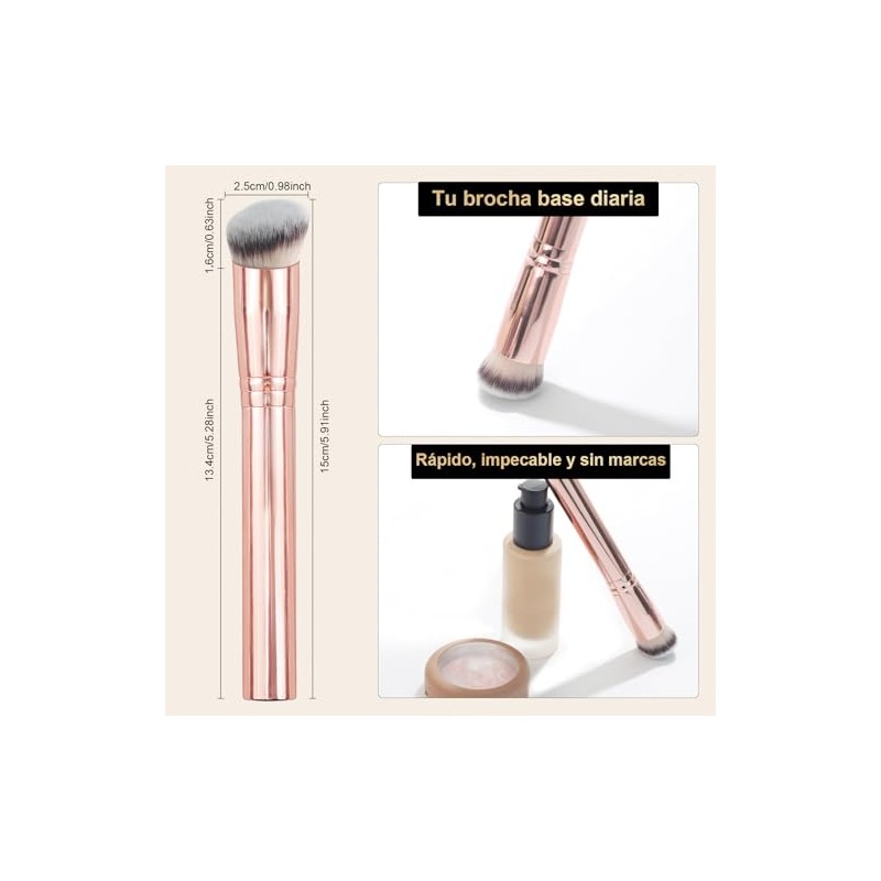 START MAKERS Brocha Para Base Y Corrector, Brocha De Maquillaje