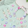 SUNNYCLUE 1 Box about 80Pcs Shell Heart Beads Flat Shell