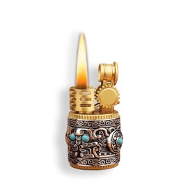 MYCHUS Vintage Candle Lighter, Cool Antique Refillable Kerosene Soft Flame Lighters for Candles, Unique Gift for Men