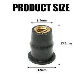 JNNJ Pack of 20 Motorcycle Windscreen Nuts, M5 Rubber Well Nuts, Windscreen Screws Rubber Boats, Windshield Screws Well-Groove Bolts (9.5 mm)