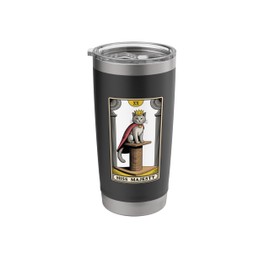 Cat Tarot Card Hiss Majesty Cat Scratching Post Tree Cat Stainless Steel Insulated Tumbler