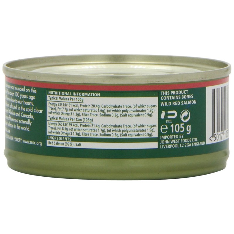 John West Red Salmon 105 g (Pack of 4)