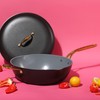 Frok 13" Frying Pan Wok Skillet 4MM Thick Quick Heat