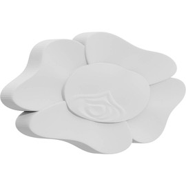 Ekena Millwork ROSC050X025CLNUF 5" W x 2 H x 1/2" D Medium Colonia Flower Rosette, White
