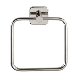 WENKO Mezzano Towel Ring Flexible Up and Down Moving Towel Rail Made of High-Quality Shiny Stainless Steel 16 x 18 x 5.5 cm