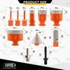 BGTEC Diamond Core Drill Bits-11PCS 5/8-11 Thread Tile Hole Saw