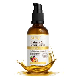SLUJ Batana Oil for Hair Growth, Lightweight Leave-In Hair Oil with Keratin, Vitamin E & Botanical Oils for All Hair Types, Prevent Hair Loss & Scalp Nourishment, Herbal Musk Scent