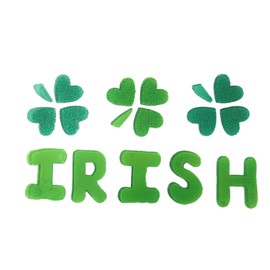 St. Patrick's Day Reusable Gel Window Clings, Shamrocks of Love, Irish (17 Clings, 1 Sheet)