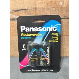 Panasonic Rechargeable Size C Batteries 2 Pack Made In Japan  Vintage NEW NOS