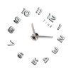 3D Number Large Wall Clock Silent Simple Fashionable Decorative Numeral